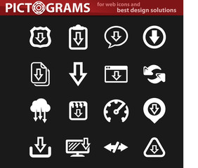 Download white icons set