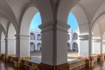 Fototapeta na wymiar Courtyard of San Felipe de Neri Monastery, Sucre, Bolivia