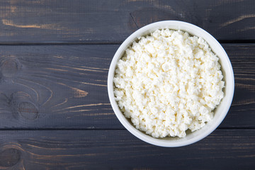cottage cheese in white bowl