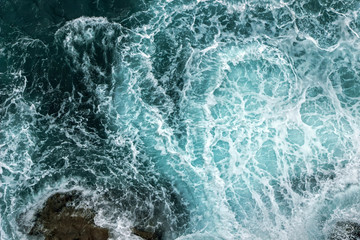 Obraz premium Aerial View Of Waves In Mediterranean Sea