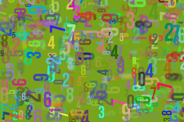 Abstract conceptual pattern shape. Word, pile, artwork & color.