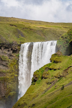 Sk&oacute;gafoss Thundering Down The Mountain