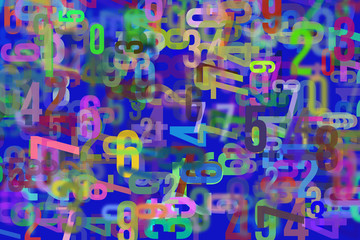 Abstract pattern shape, for graphic design, artistic. Digital, type, colorful & number.