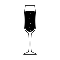 Vector sparkling champagne icon. Every piece isolated.