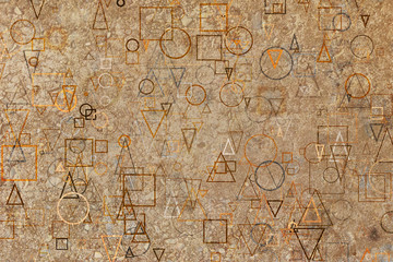 Shape illustrations background abstract, pattern texture. Artwork, wallpaper, details & painting.