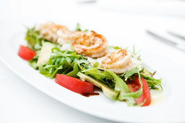 Salad with shrimps