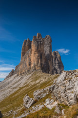 italien dolomites, south tyrol and italien alps, beautiful mountain scenery in autumn weather 