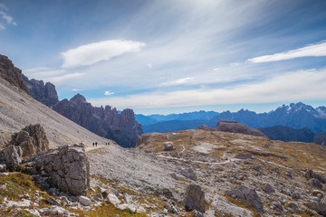 italien dolomites, south tyrol and italien alps, beautiful mountain scenery in autumn weather 