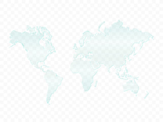 Glass World Map Illustration
