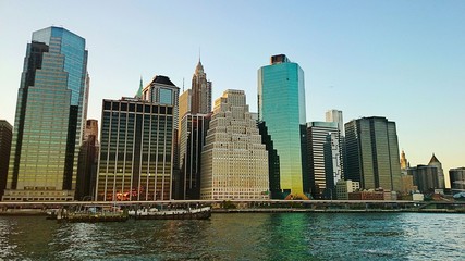Fototapeta na wymiar Amazing view of Manhattan New York skyline. USA