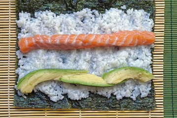 Sushi roll open