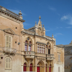 Fototapeta na wymiar Ancient architecture is preserved in Malta.