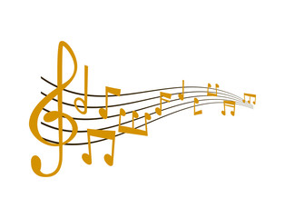 Notes music vector melody colorfull musician symbols sound notes melody text writting audio musician symphony illustration