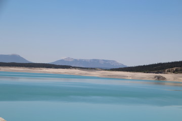 Low Waters Of Lake Abraham, Nordegg, Alberta