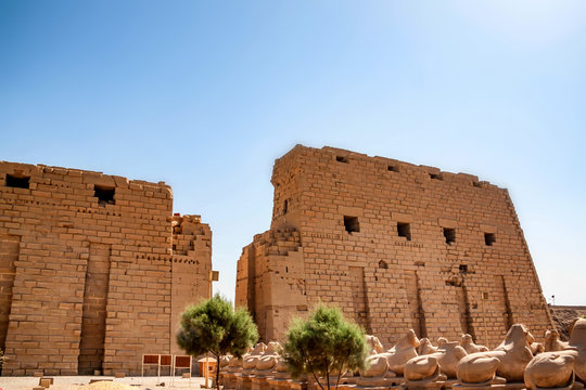 Entrance of Karnak temple in Egypt.