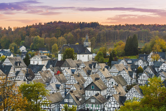 Typical timber-framed houses