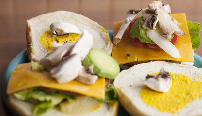 Mushroom Avacado Veggie Burger