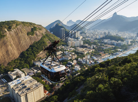 Cable car to Morro da Urca and Sugarloaf Mountain, Rio de Janeiro, Brazil