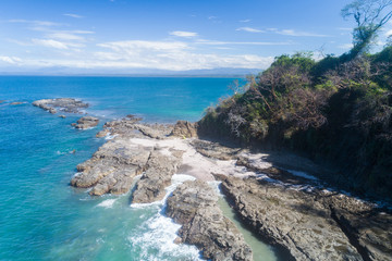 Fototapeta premium Rock pennisula on the pacific ocean in Costa Rica