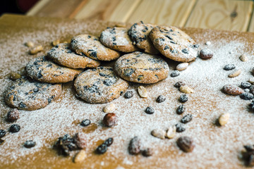 cookies with chocolate and nuts