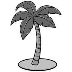 Palm Icon Illustration - A vector cartoon illustration of a Palm Icon concept.