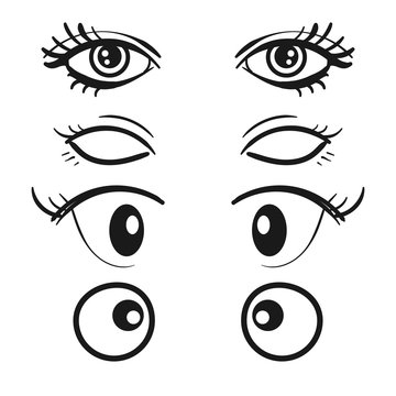Eyes Set Vector Illustration