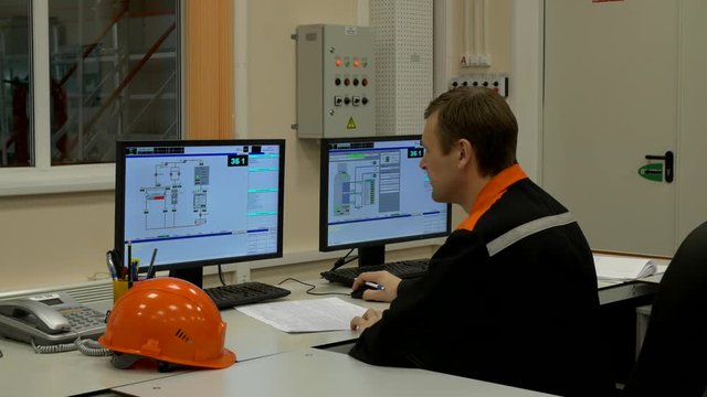 Engineer remote controls equipment