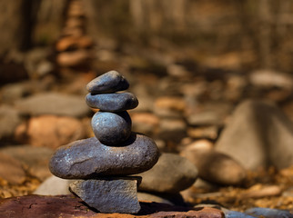 Blue Cairn in warm setting