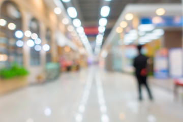 Blurred shopping mall background