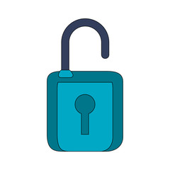 Padlock security symbol vector illustration graphic design