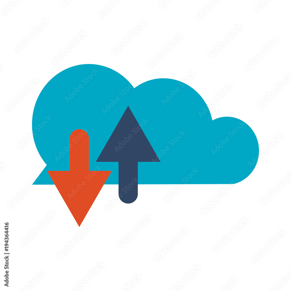 Poster cloud computing technology vector illustration graphic design
