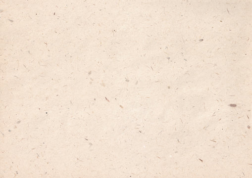 texture of kraft paper sheet with dark brown grain shavings