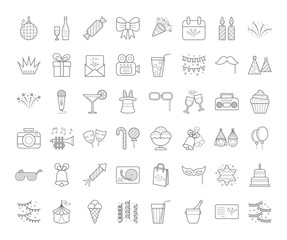 Outline party icons