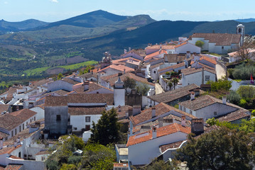 Fototapeta na wymiar View on Morvao village in Portugal mountains