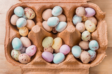 Egg Shaped Sweets Filling Carton Compartments