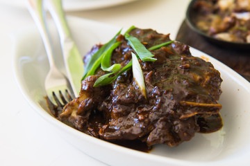 slow cooked roast beef ribs