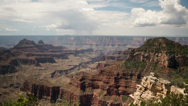 Grand Canyon North Rim Time Lapse of Thunder Storm Clouds