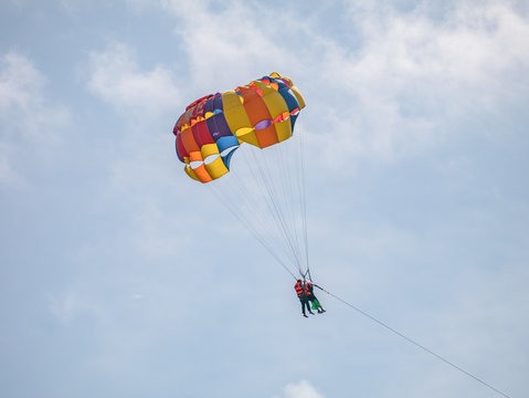 Parasailing on Beach Water Sport Activity on the Beach