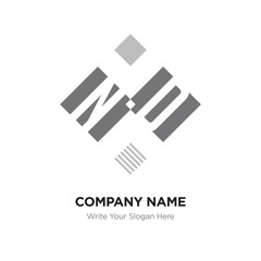 Abstract letter ND or DN logo design template, Black Alphabet initial letters company name concept. Flat thin line segments connected to each other