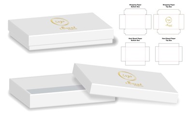 Box packaging die cut template design. 3d mock-up