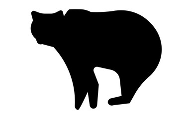 bear silhouette png on white background