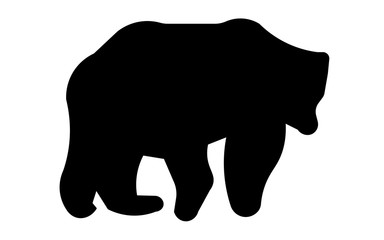 bear silhouette png on white background