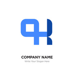 Abstract letter QK or KQ logo design template, Black Alphabet initial letters company name concept. Flat thin line segments connected to each other