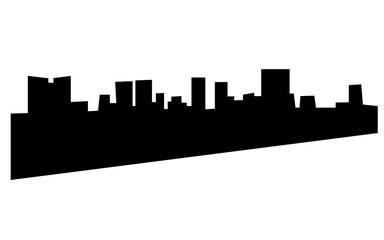 fort worth skyline silhouette on white background