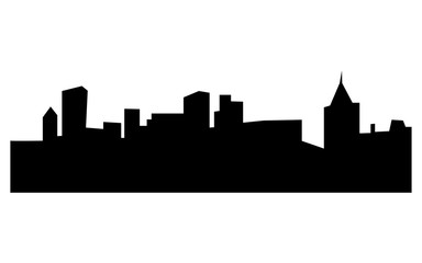 Obraz premium pittsburgh skyline silhouette on white background