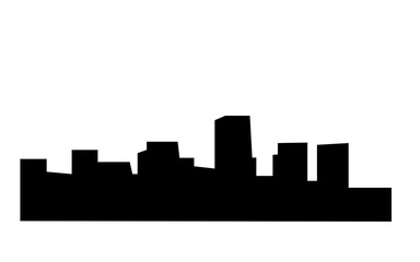 Obraz premium richmond skyline silhouette on white background