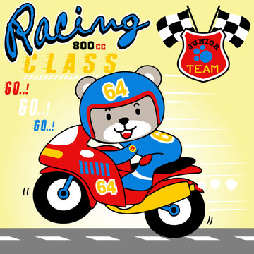 motor racing cartoon