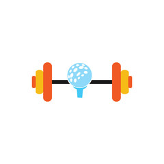 Golf Barbell Logo icon Design