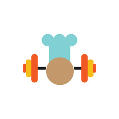 Chef Barbell Logo icon Design