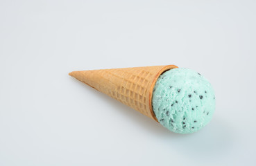 Ice cream cone or ice cream on the background.